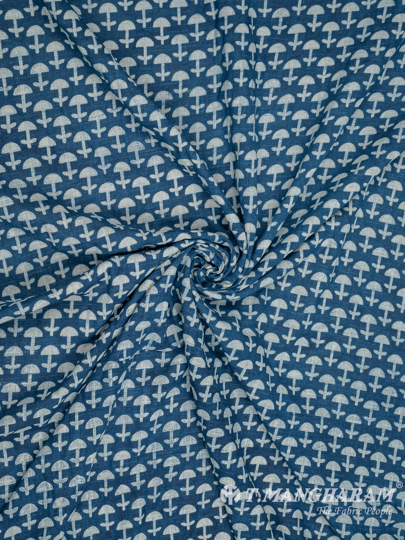 Blue Cotton Fabric - EC8196 view-1
