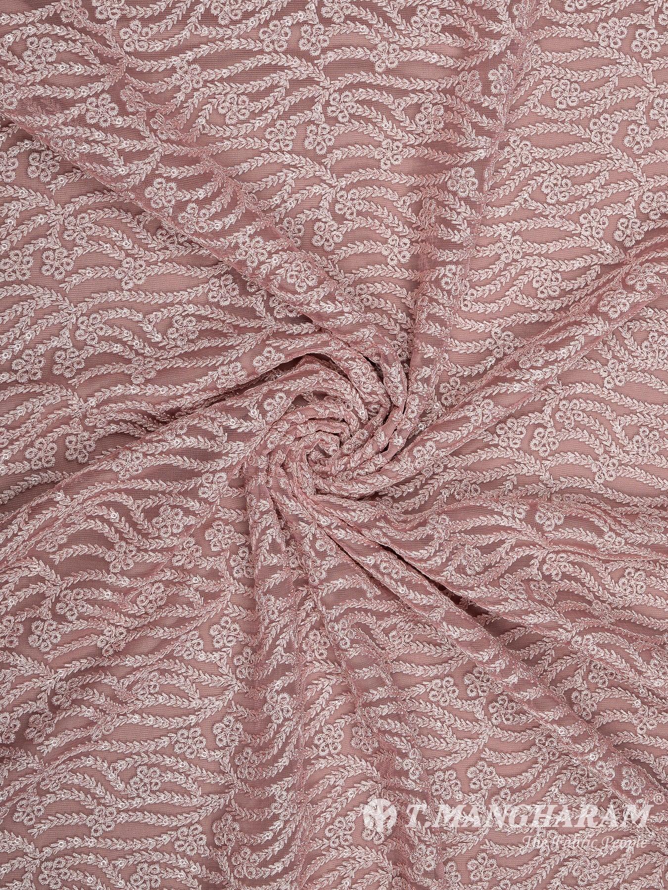 Peach Net Embroidery Fabric - EC8431 view-1