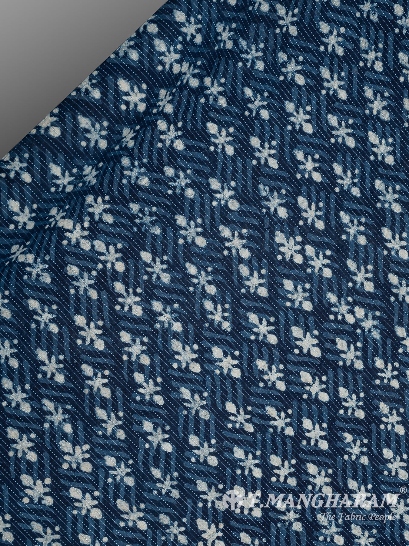 Blue Cotton Fabric - EC8204 view-2