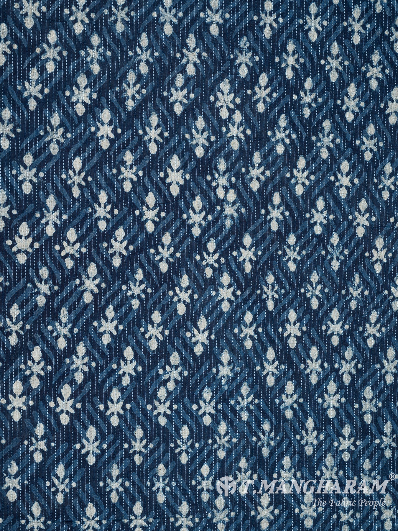 Blue Cotton Fabric - EC8204 view-3