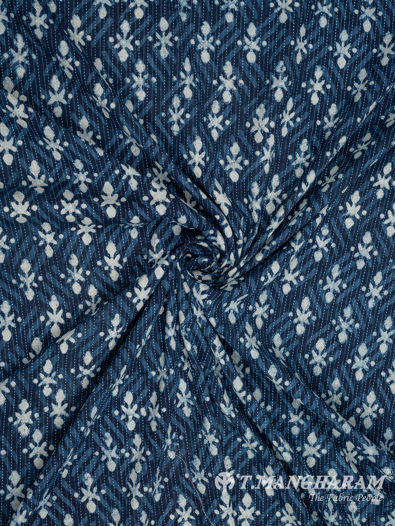 Blue Cotton Fabric - EC8204 view-1