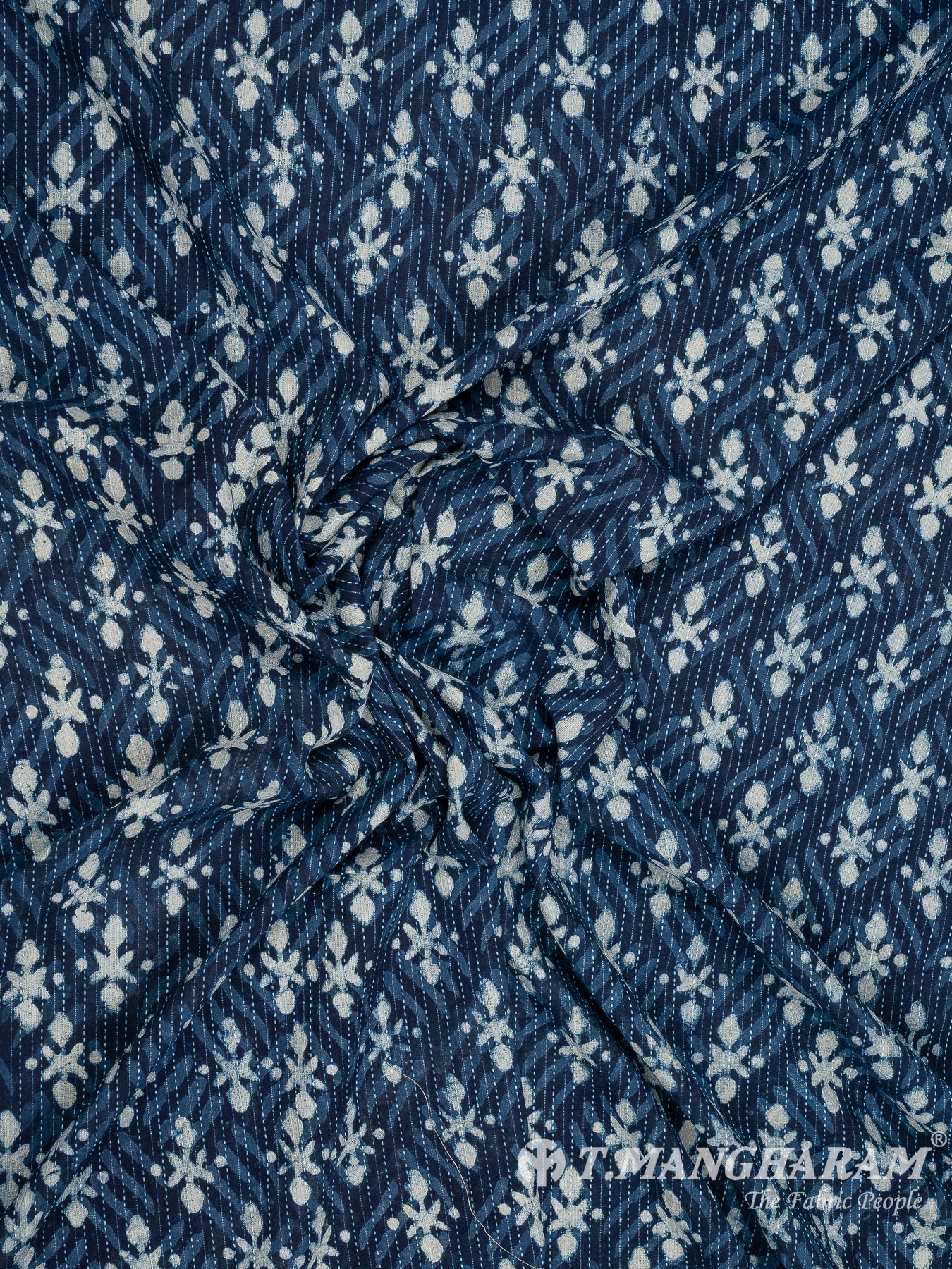 Blue Cotton Fabric - EC8204 view-4