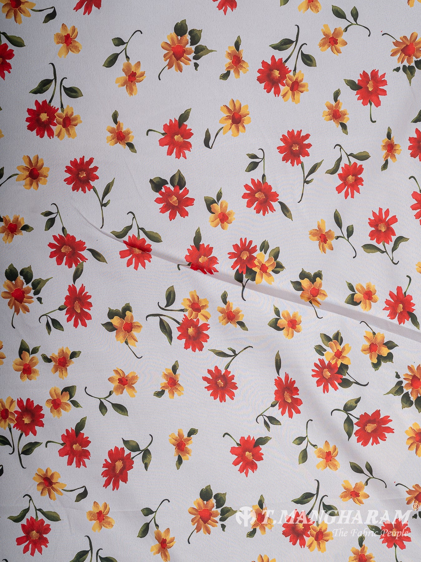 White Crepe Fabric - EC11209