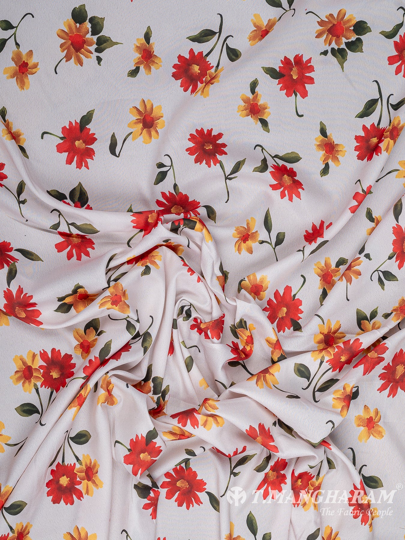 White Crepe Fabric - EC11209