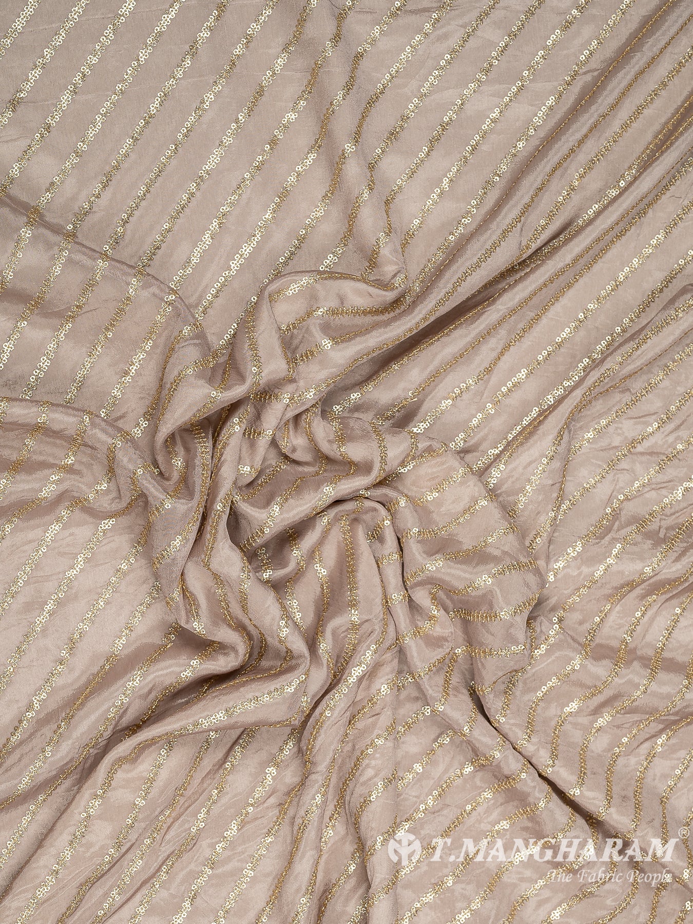 Brown Chinnon Silk Fabric - EC8720 view-4