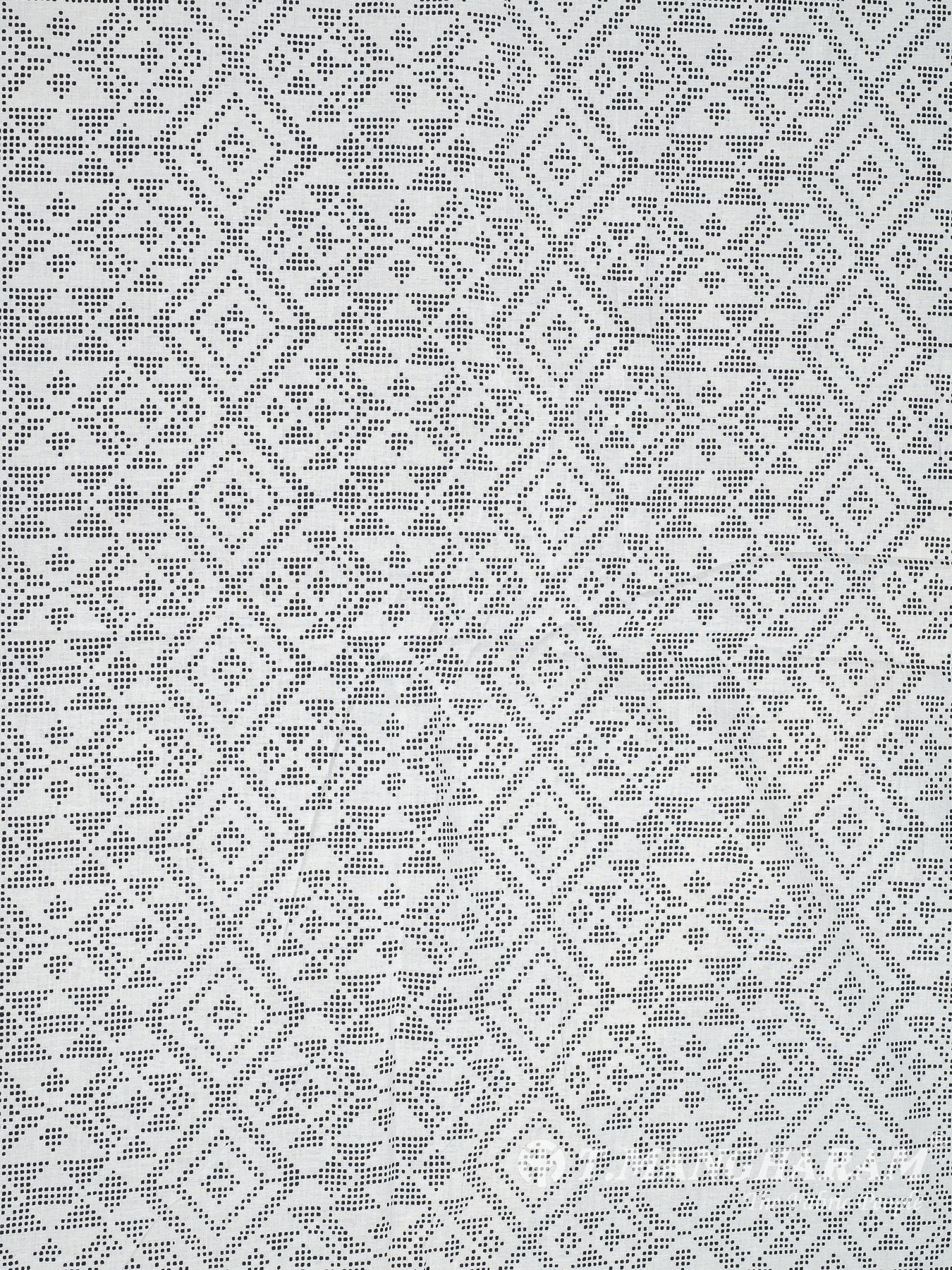 White Cotton Fabric - EC8351 view-3
