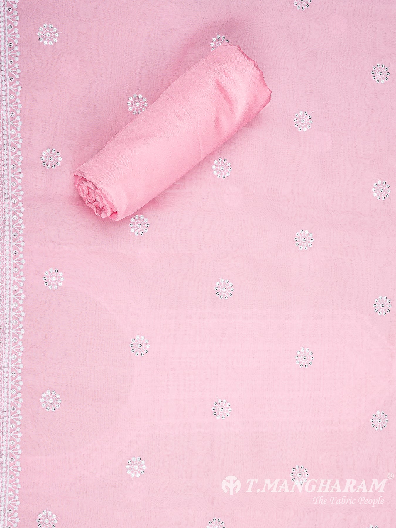 Pink Silk Cotton Chudidhar Fabric Set - EG1849 view-3