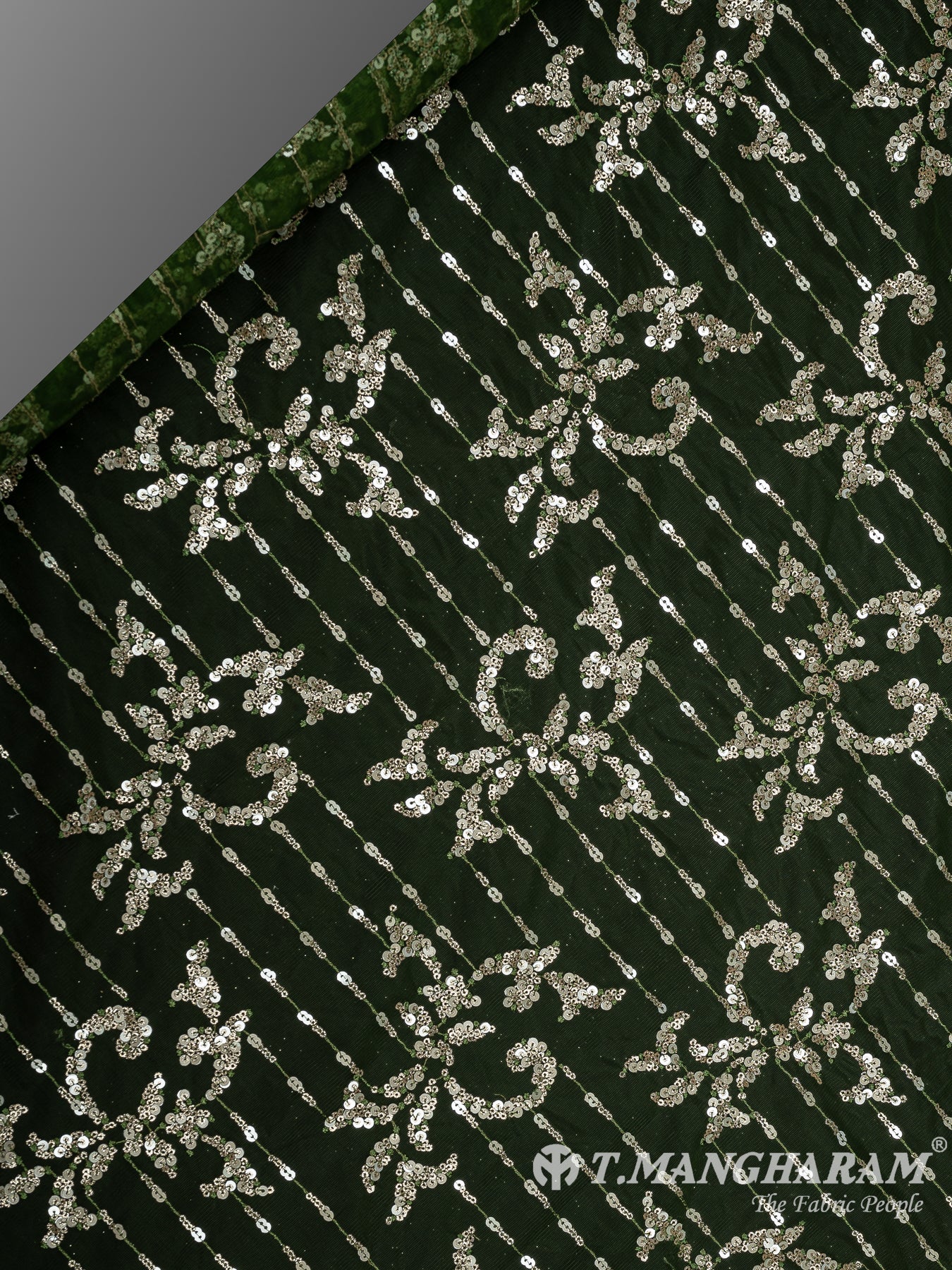 Green Net Embroidery Fabric - EA2907 view-2