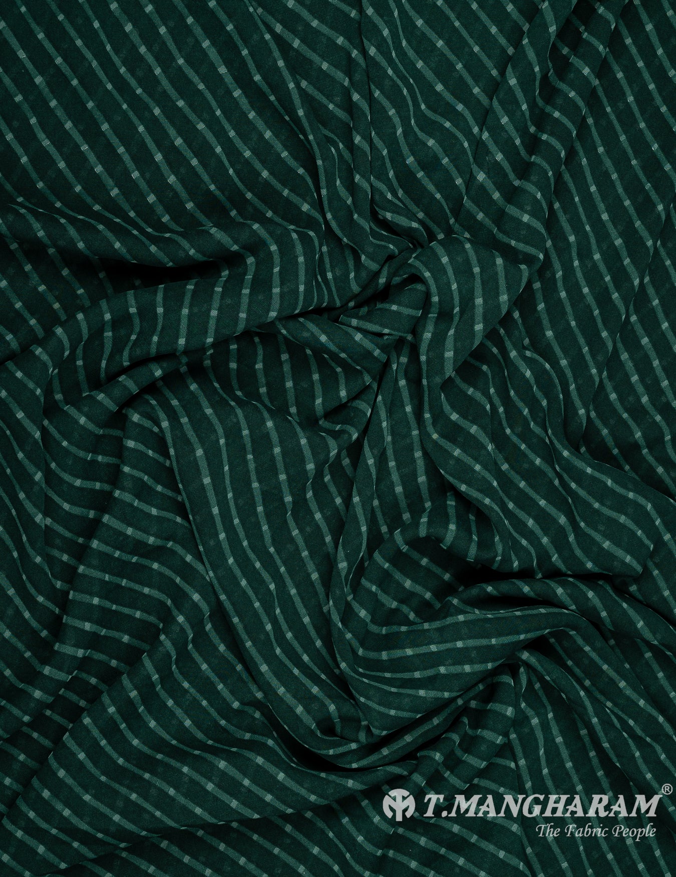 Green Georgette Fabric - EC9787 view-4