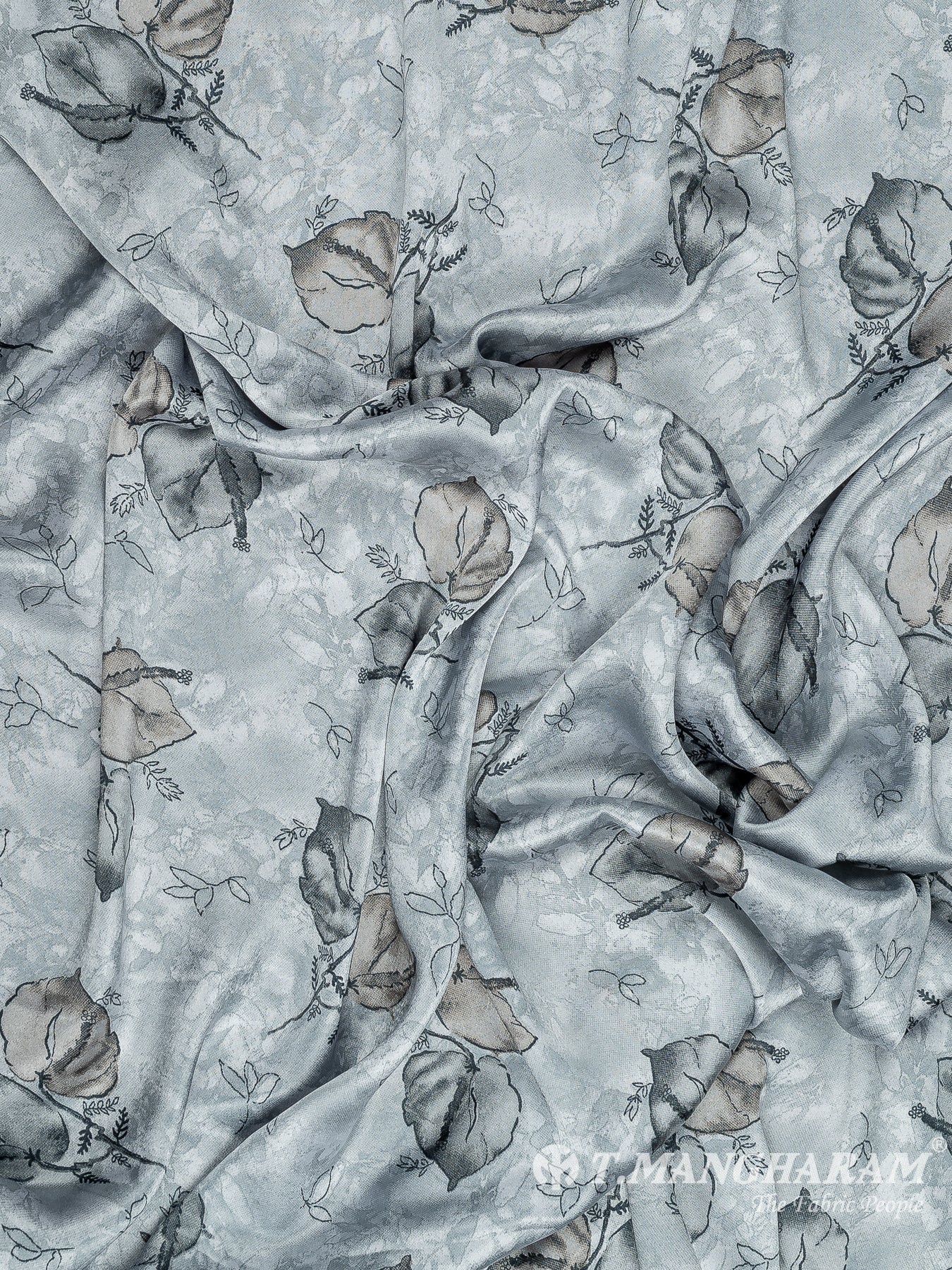 Grey Satin Fabric - EA3490