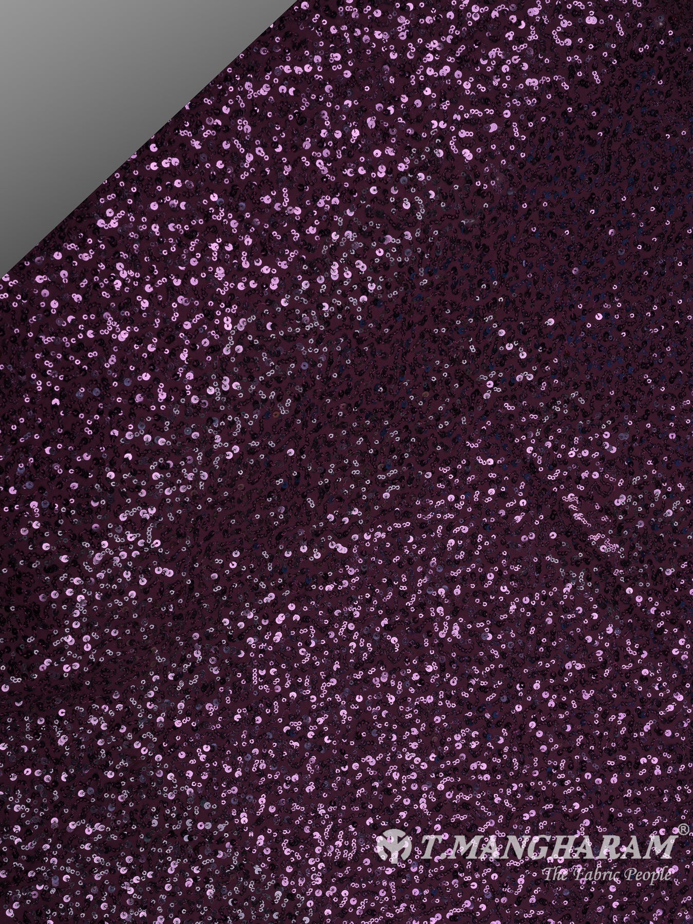 Purple Sequin Georgette Fabric - EB5750 view-2