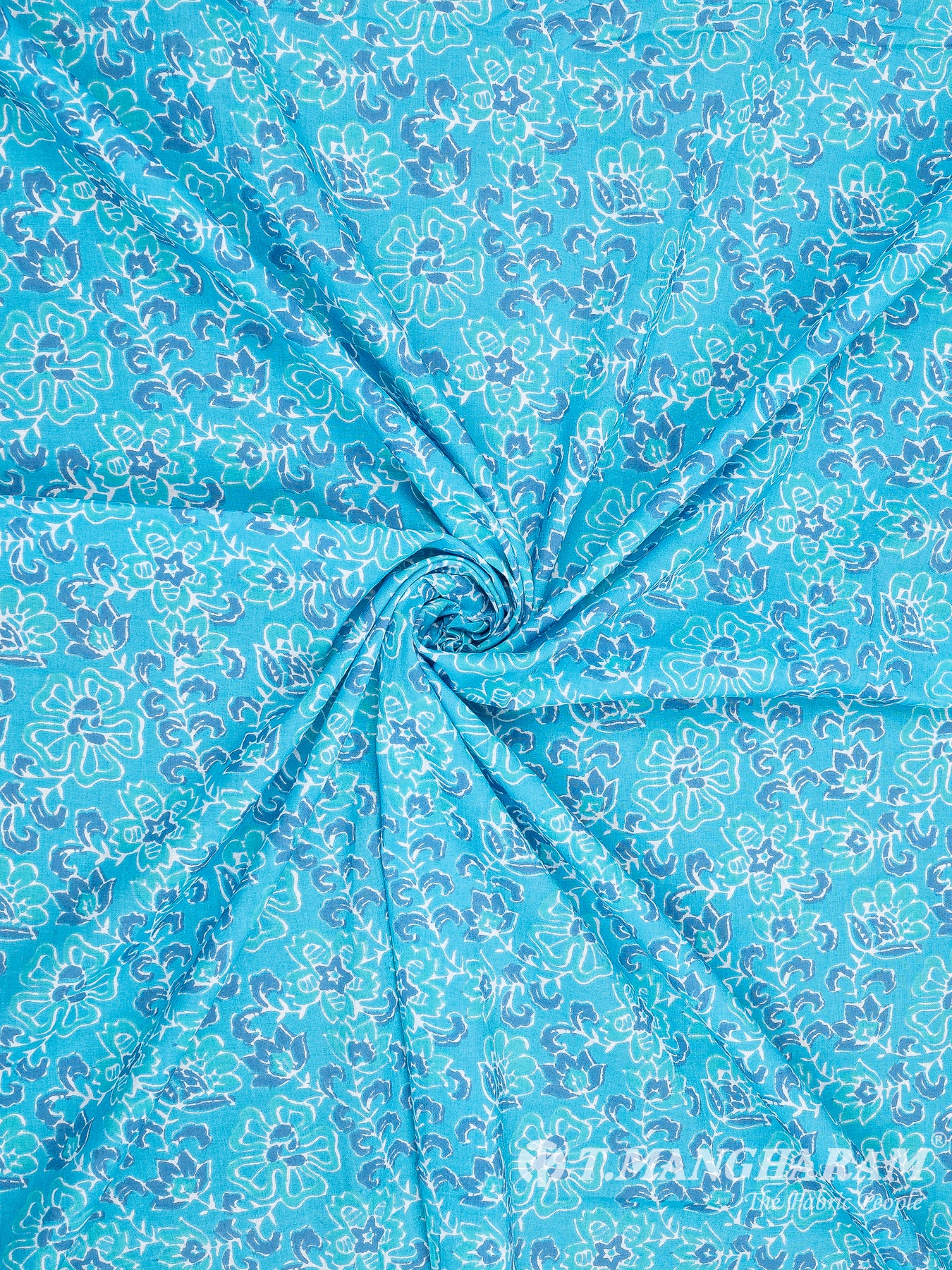 Blue Cotton Fabric - EC8337 view-1