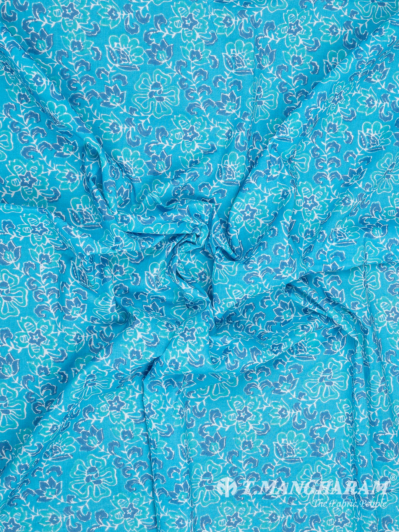 Blue Cotton Fabric - EC8337 view-4