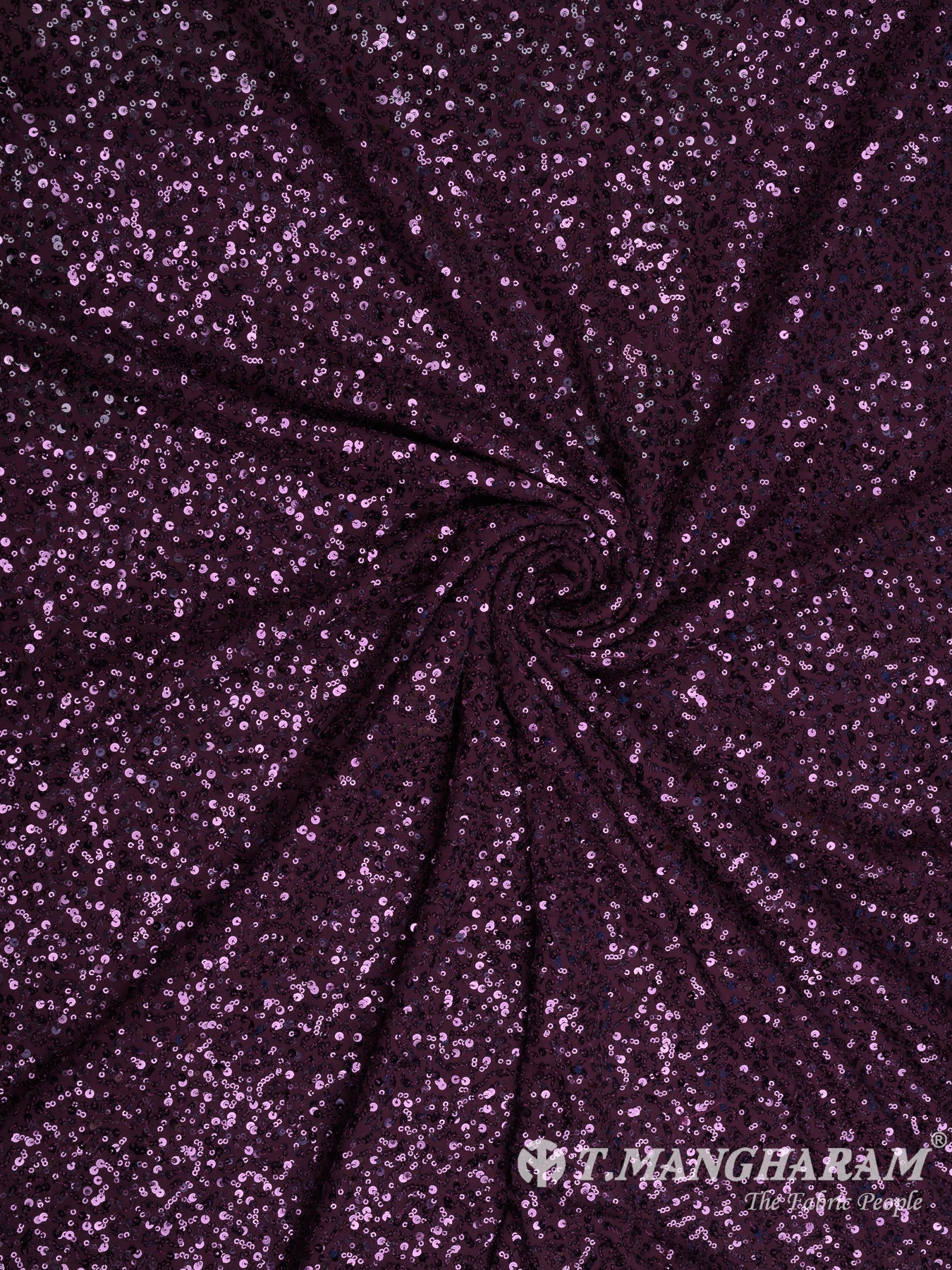 Purple Sequin Georgette Fabric - EB5750 view-1