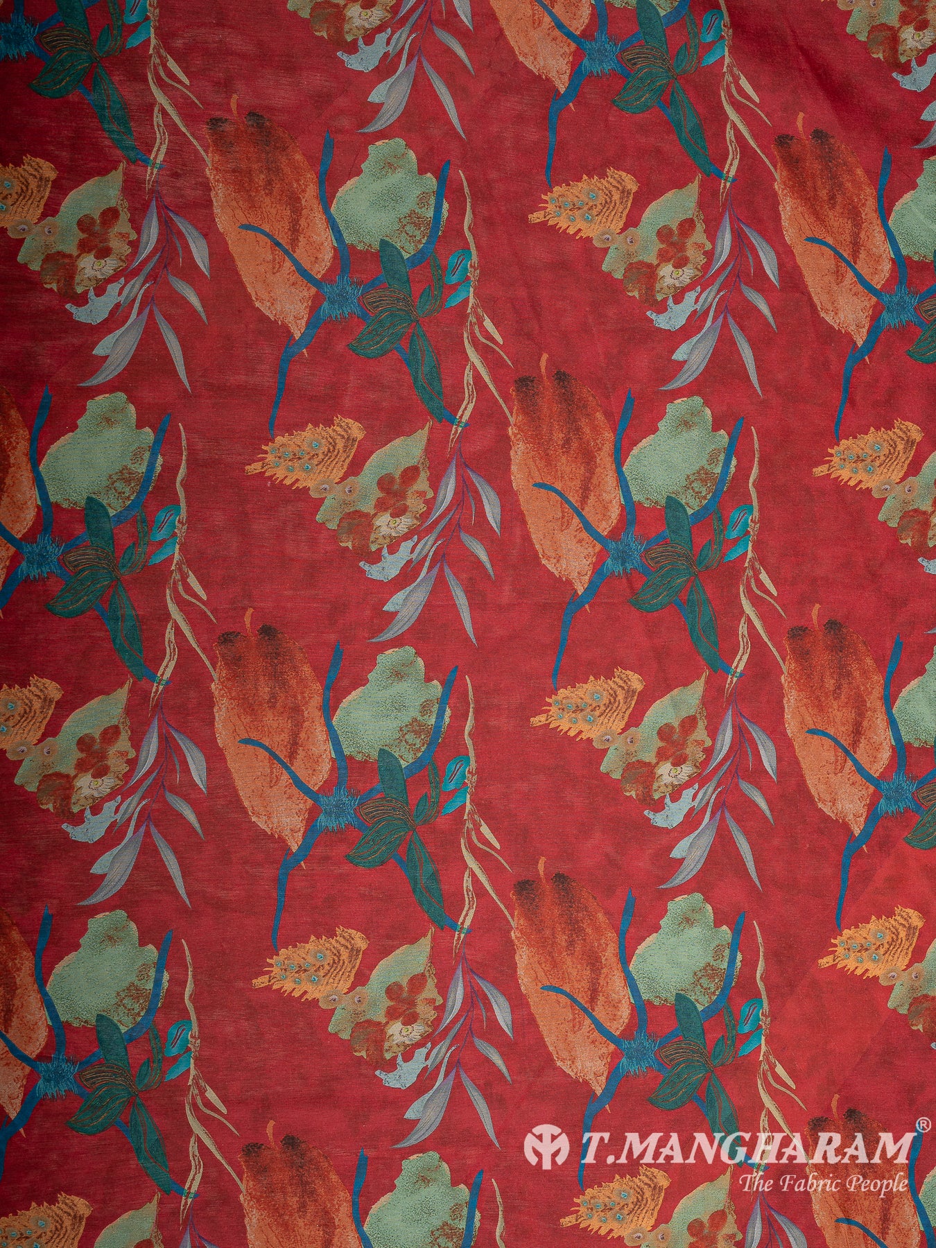 Maroon Organza Fabric - EC11180