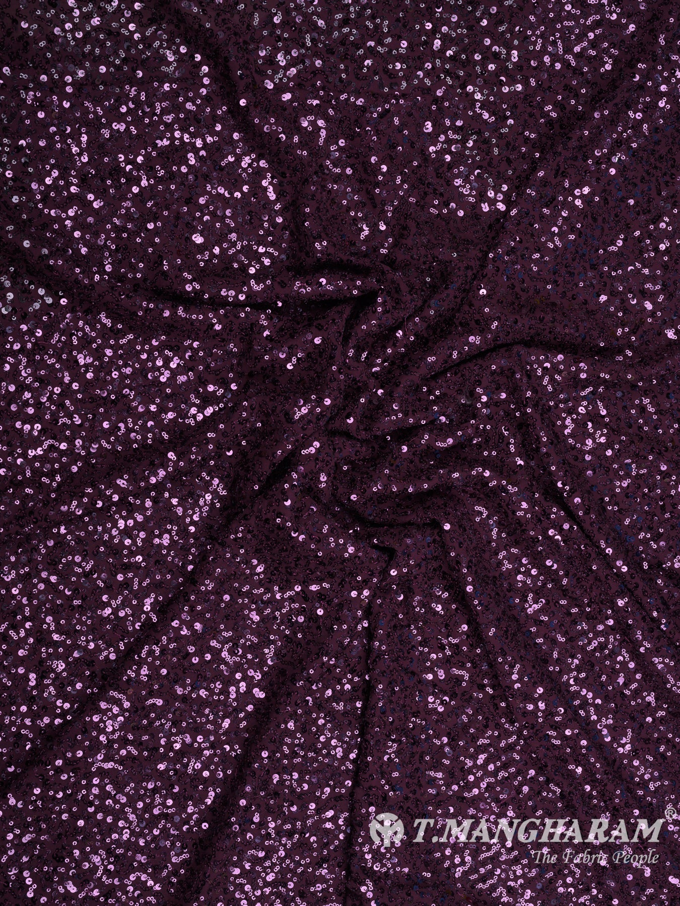 Purple Sequin Georgette Fabric - EB5750 view-4