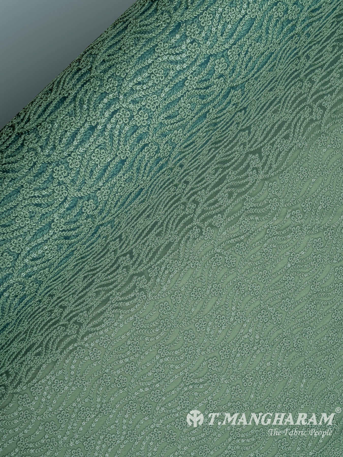Green Net Embroidery Fabric - EC8434 view-2