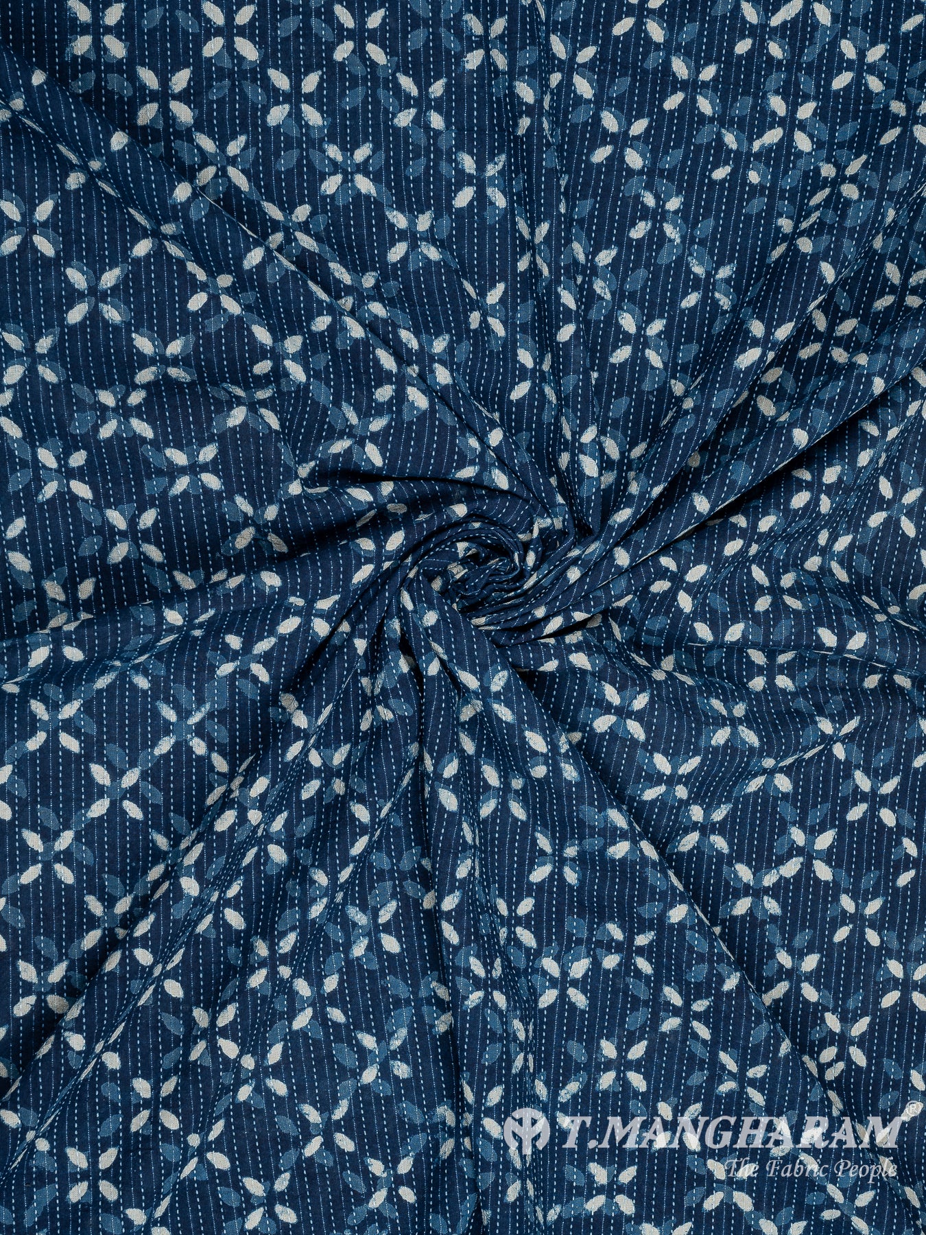 Blue Cotton Fabric - EC8205 view-1