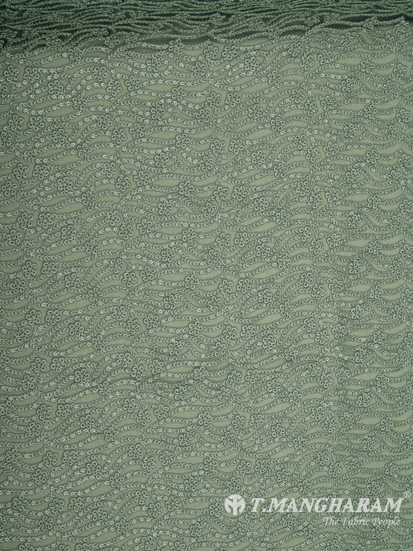 Green Net Embroidery Fabric - EC8434 view-3