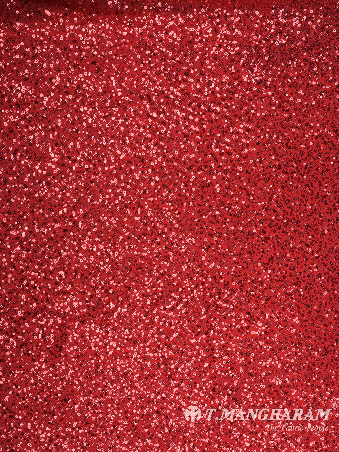 Maroon Sequin Georgette Fabric - EB5749 view-3