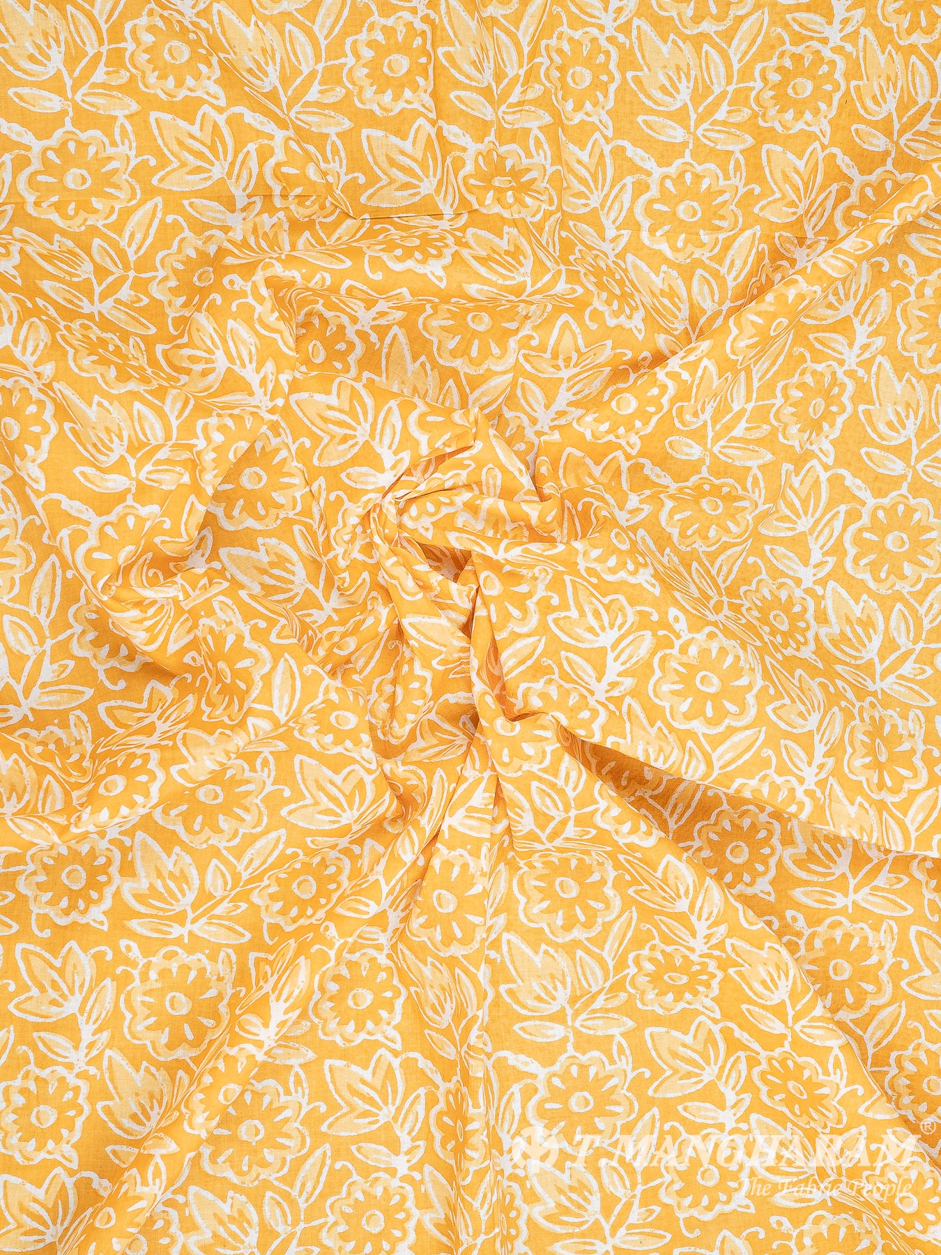 Yellow Cotton Fabric - EC8344 view-4