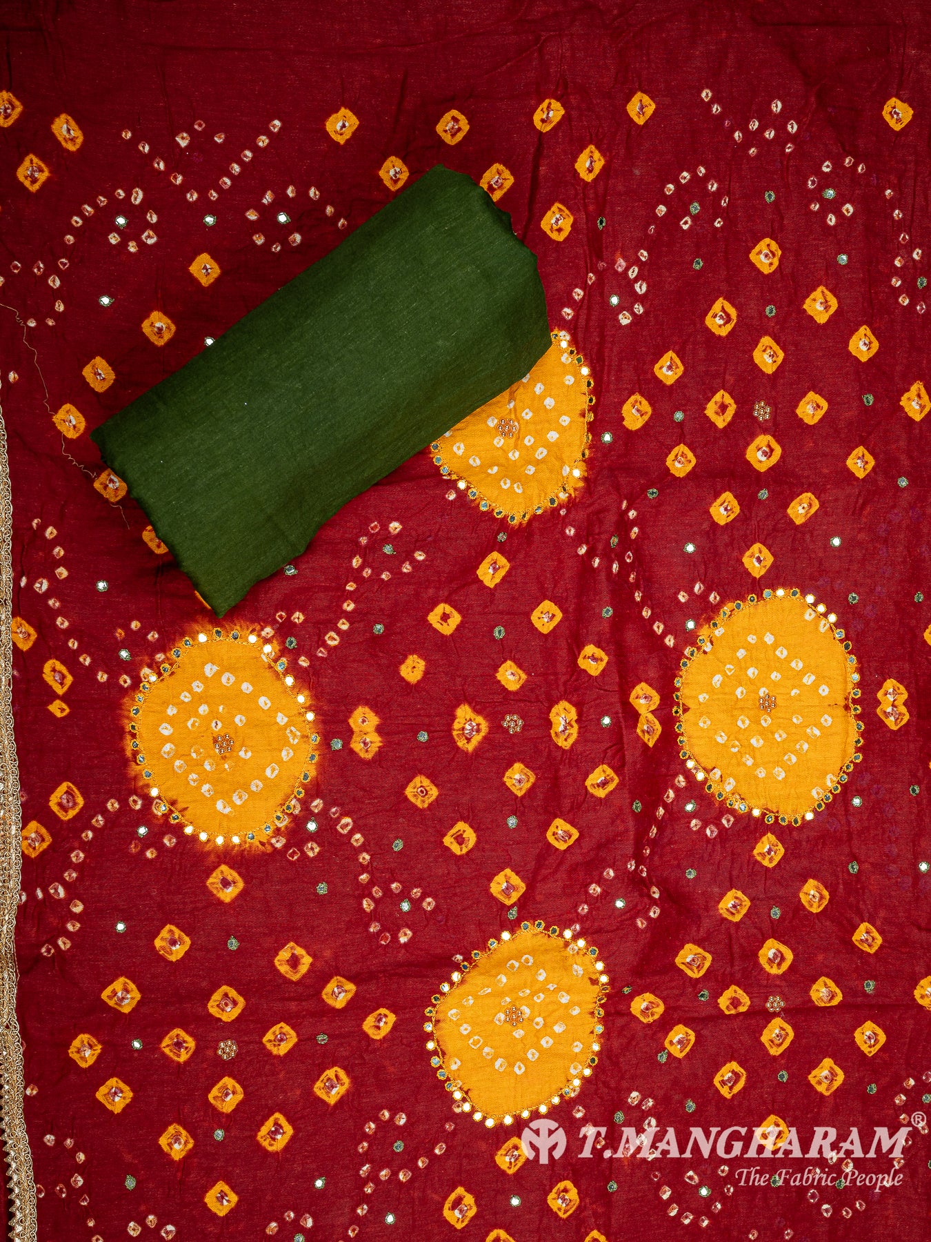 Multicolor Cotton Chudidhar Fabric Set - EG1740 view-2