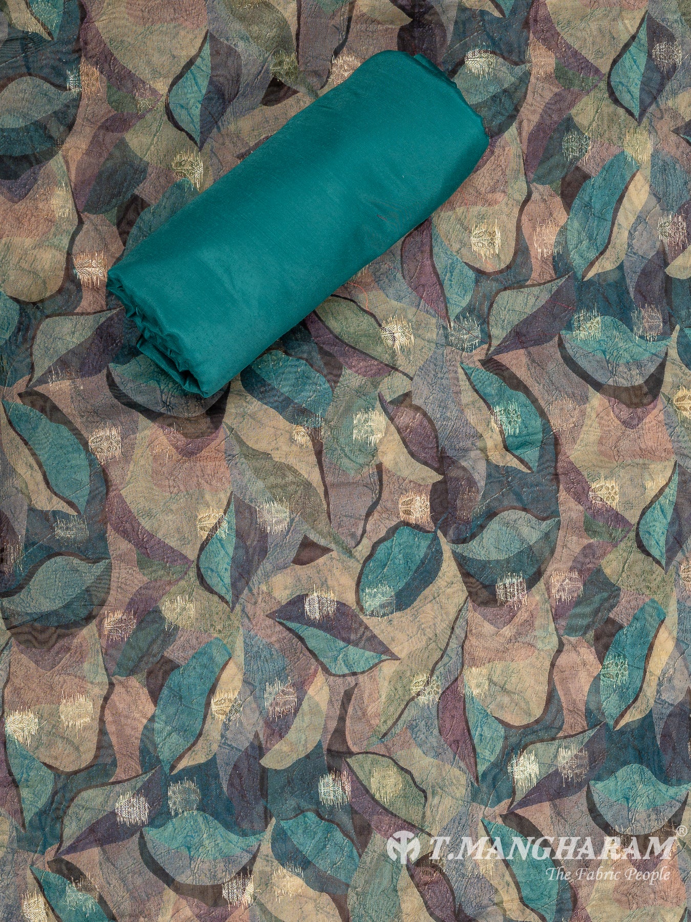 Multicolor Organza Tissue Chudidhar Fabric Set - EG1831 view-2