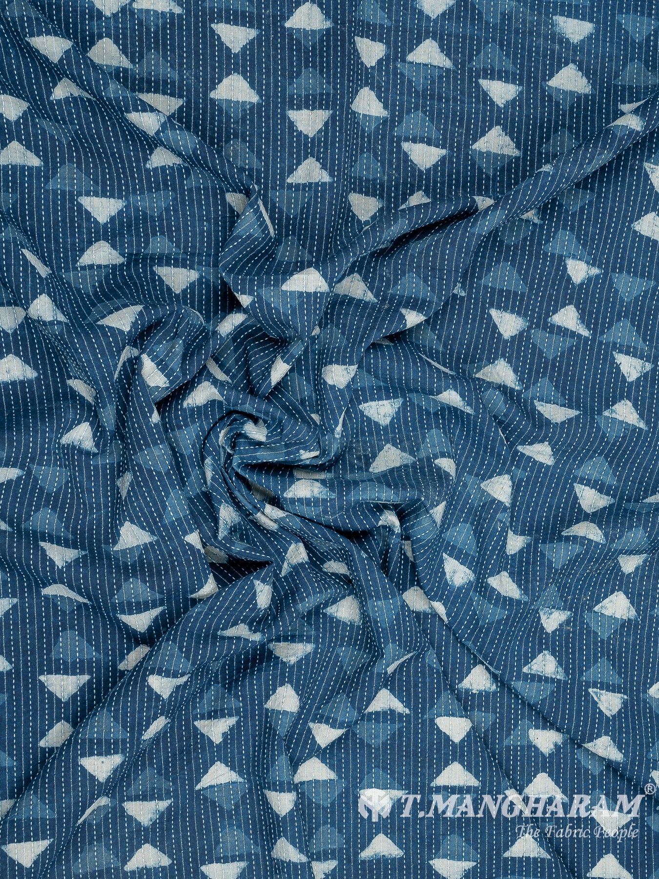 Blue Cotton Fabric - EC8220 view-4