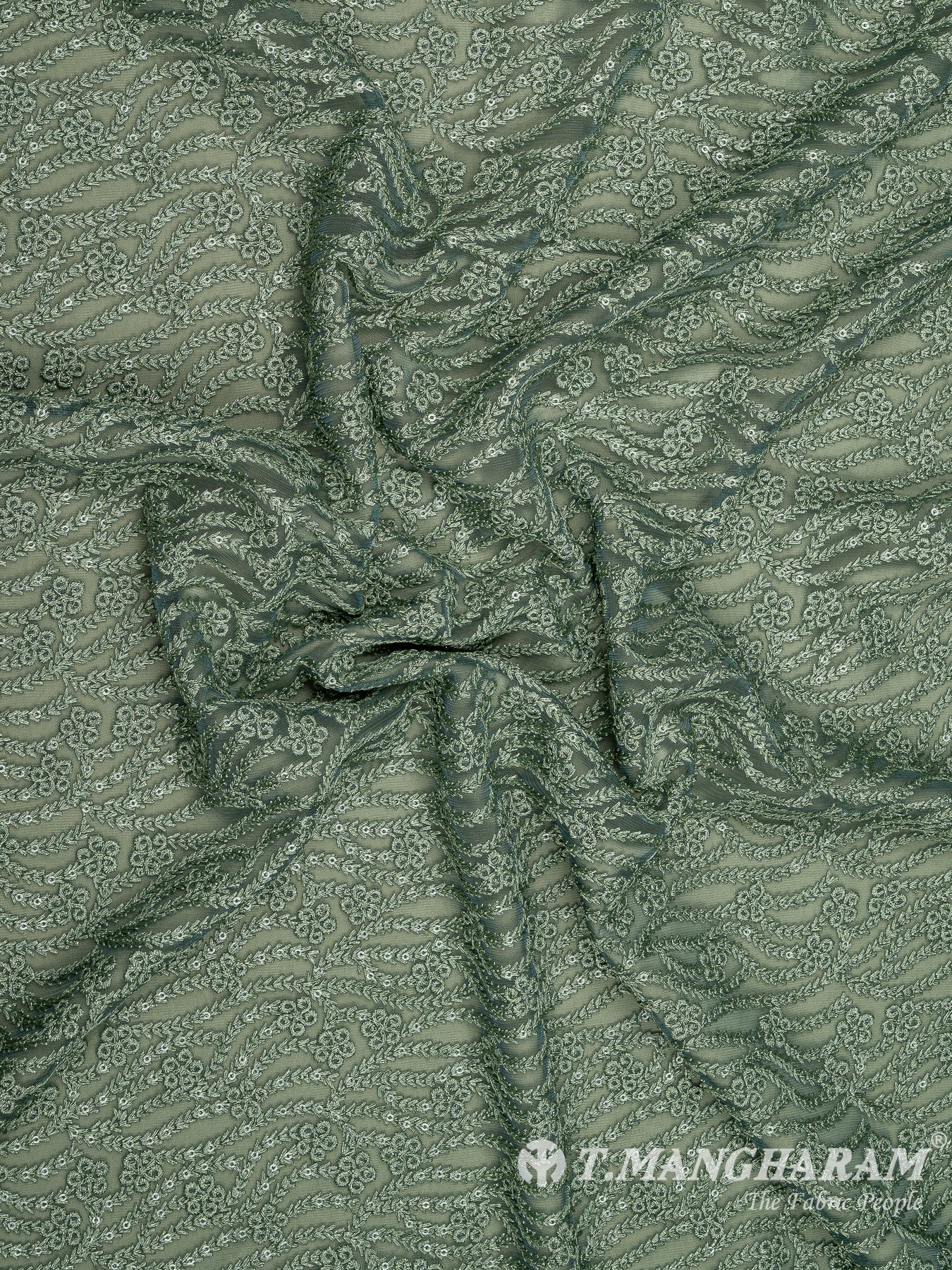 Green Net Embroidery Fabric - EC8434 view-4