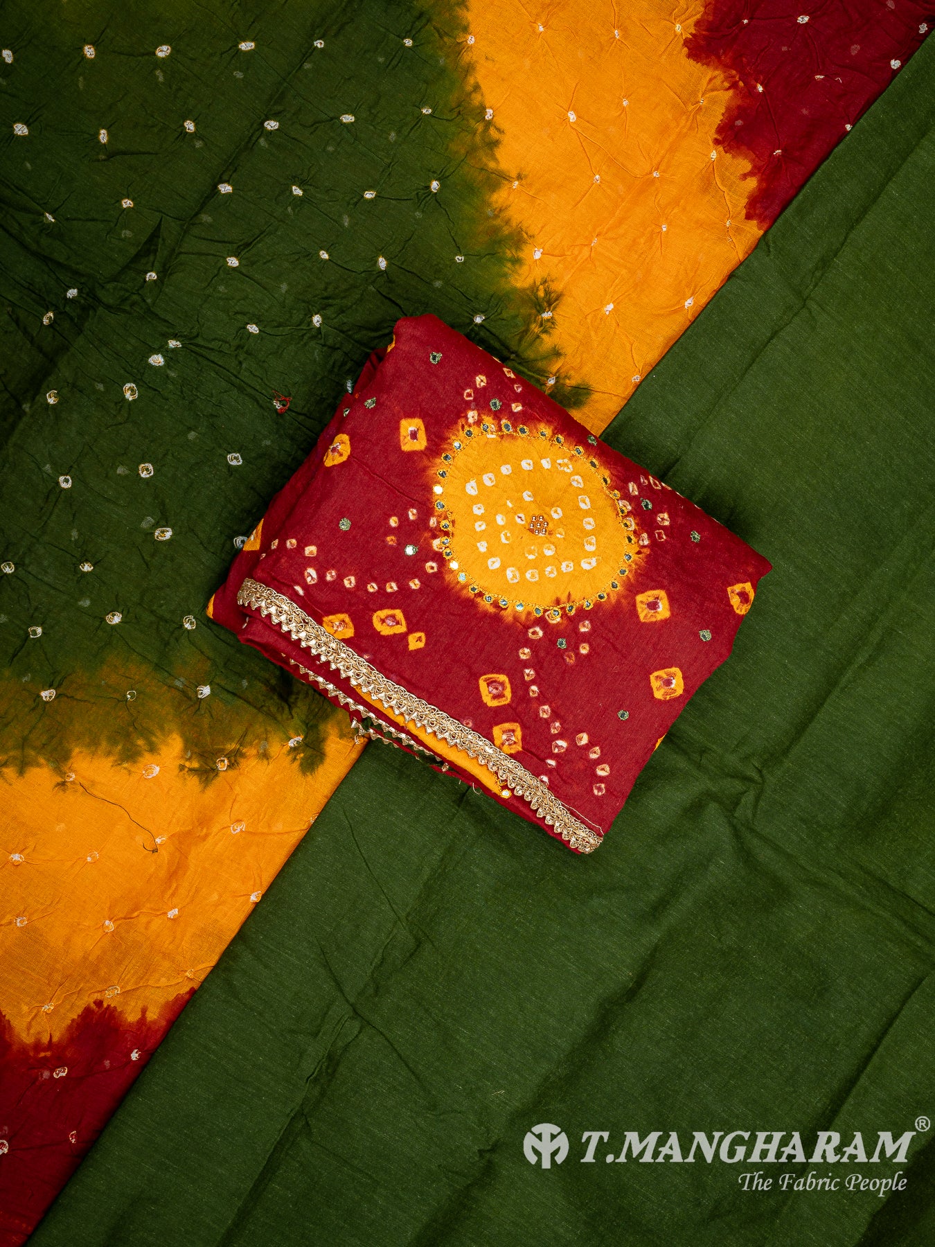 Multicolor Cotton Chudidhar Fabric Set - EG1740 view-1