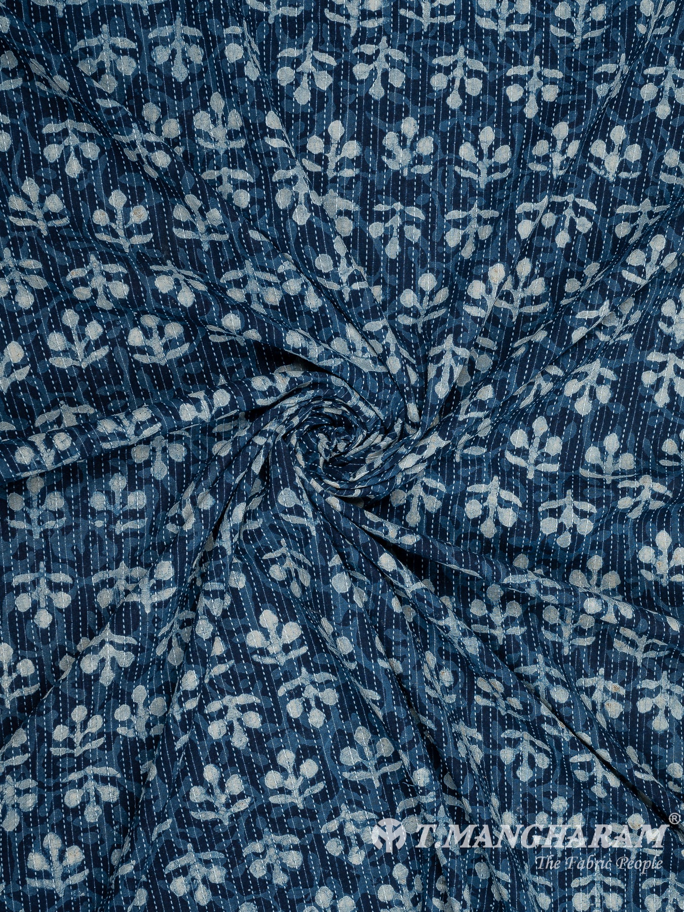 Blue Cotton Fabric - EC8207 view-1