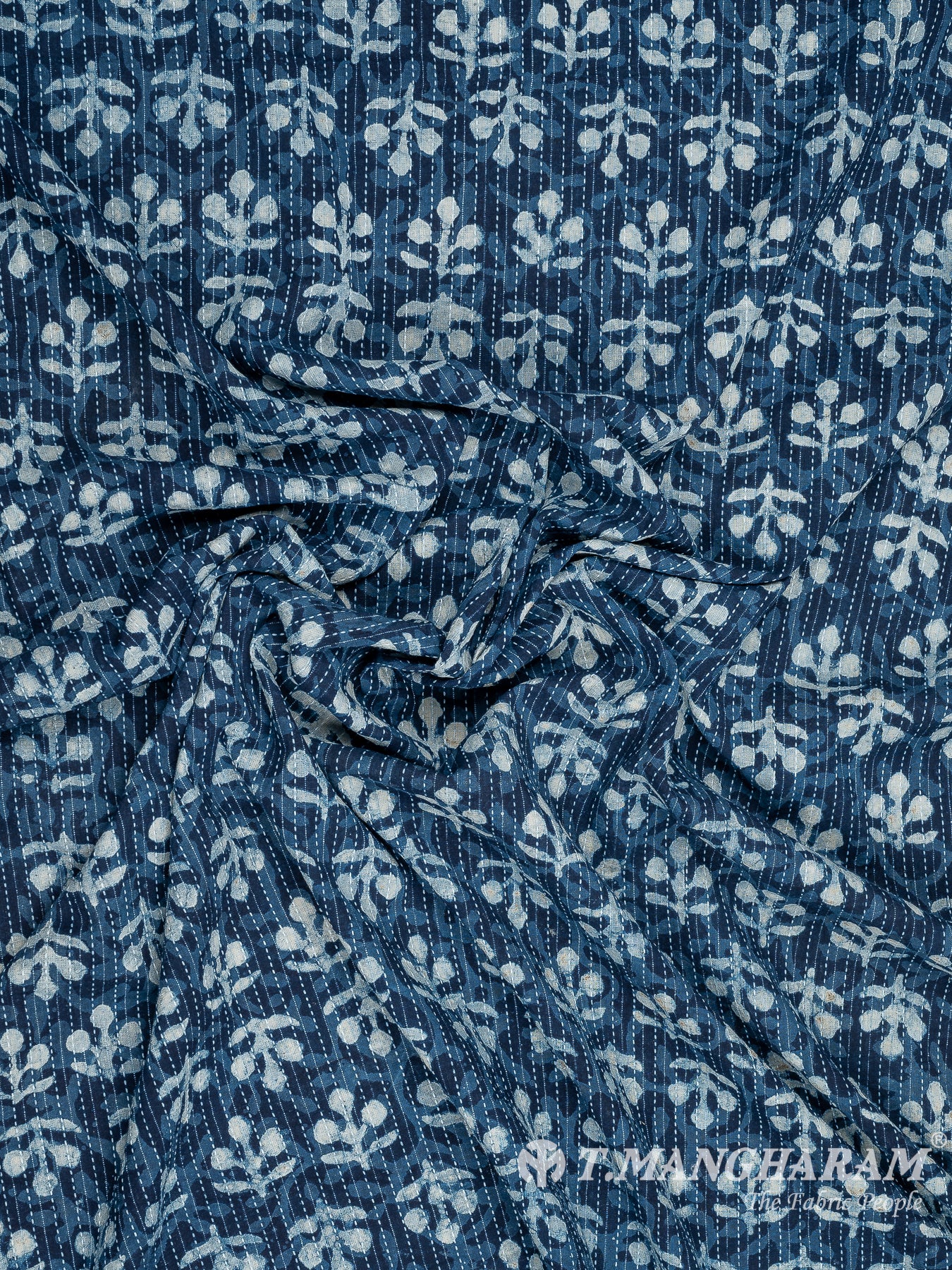 Blue Cotton Fabric - EC8207 view-4