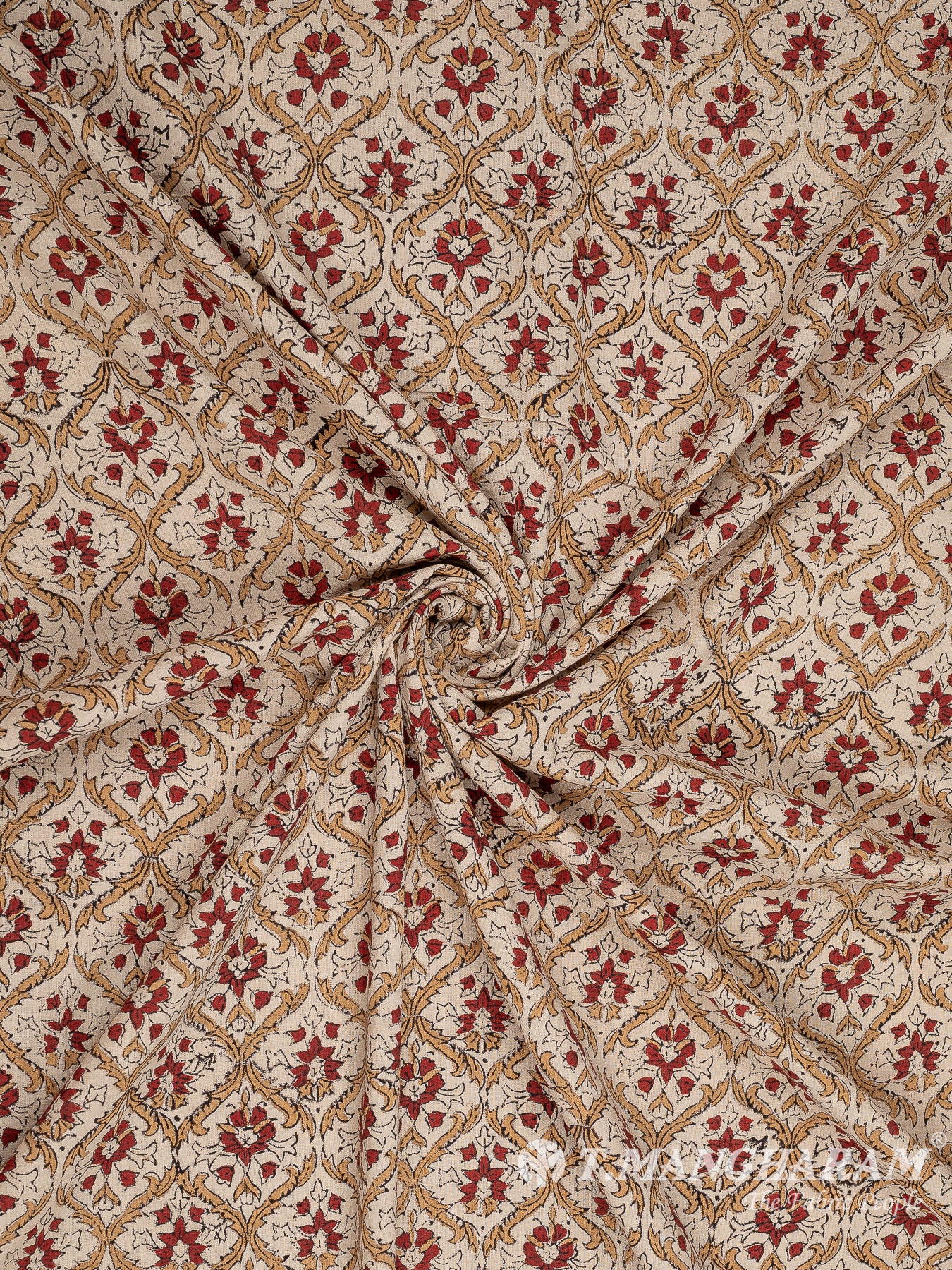 Beige Cotton Fabric - EC8248 view-1