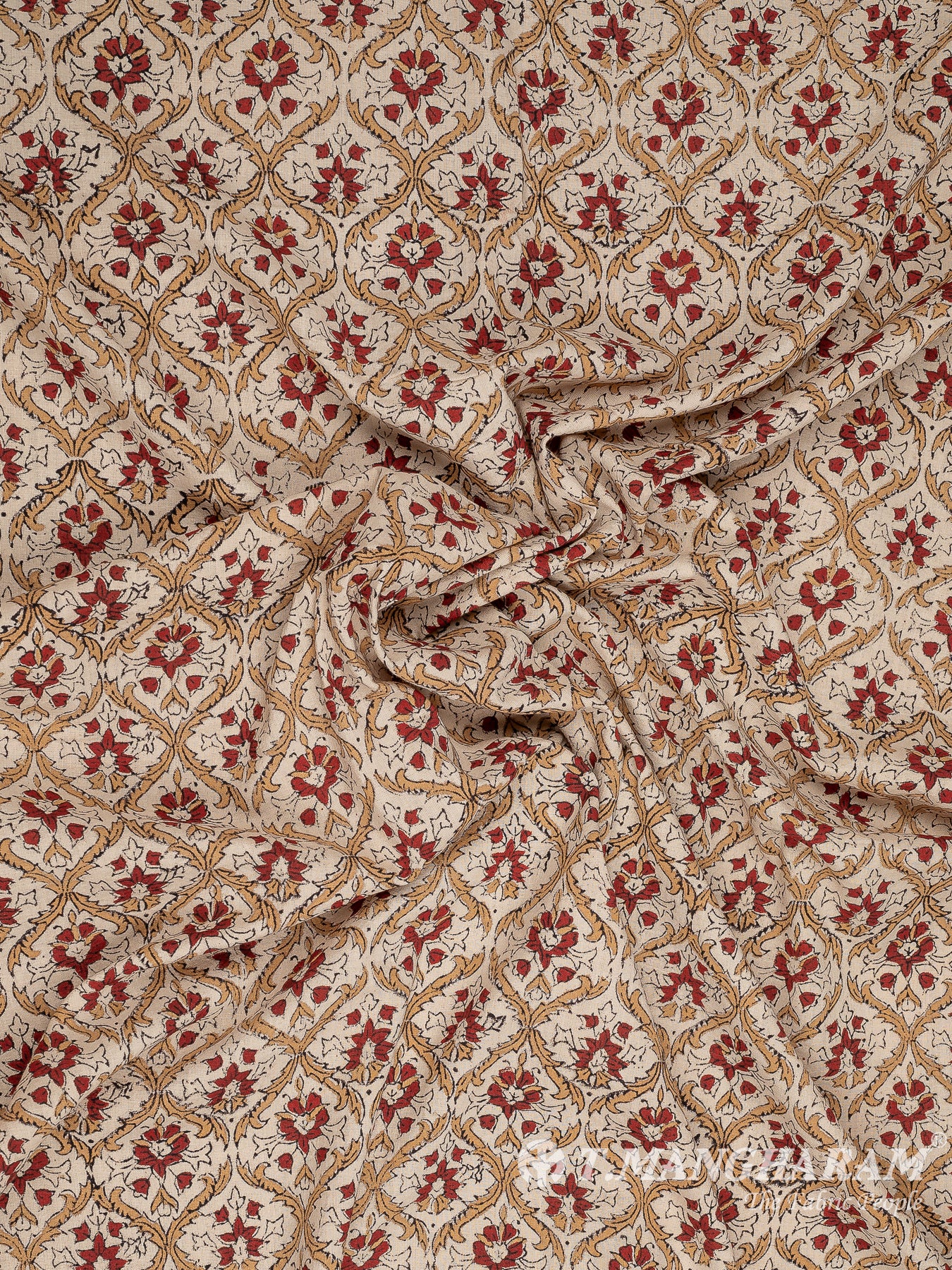 Beige Cotton Fabric - EC8248 view-4