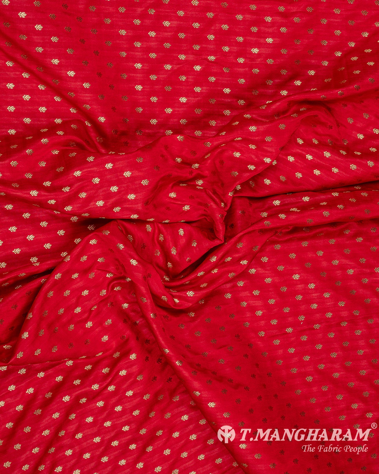 Red Banaras Fabric - EC9498 view-4