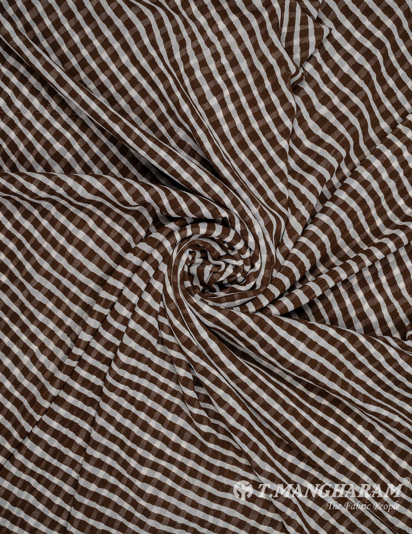 Brown Georgette Fabric - EC9771 view-1