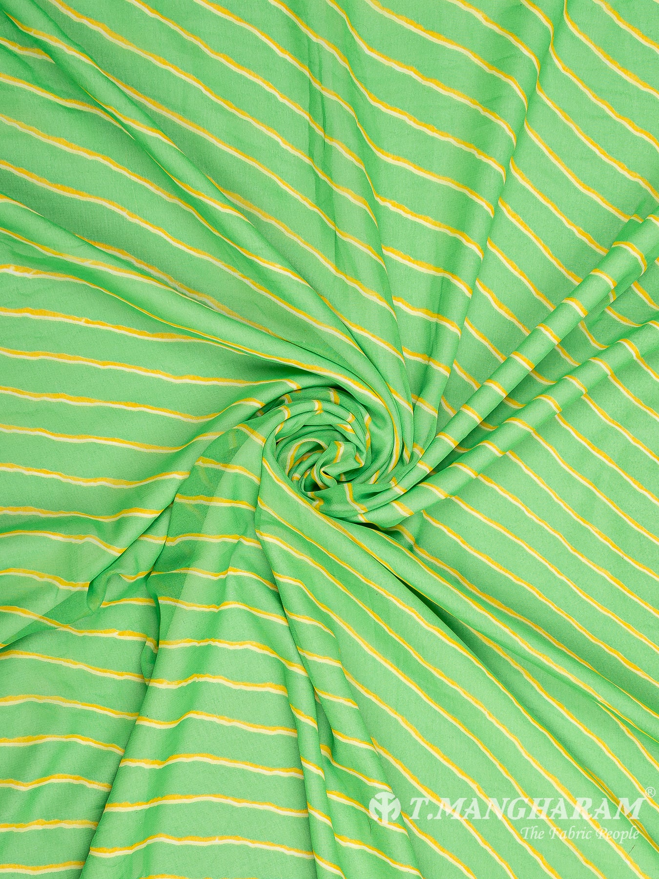 Green Georgette Fabric - EB7122 view-1