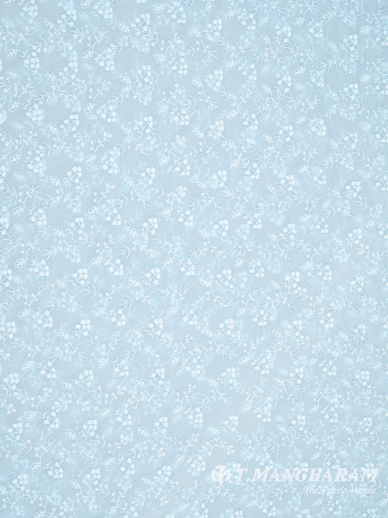 Blue Georgette Fabric - EC8150 view-3