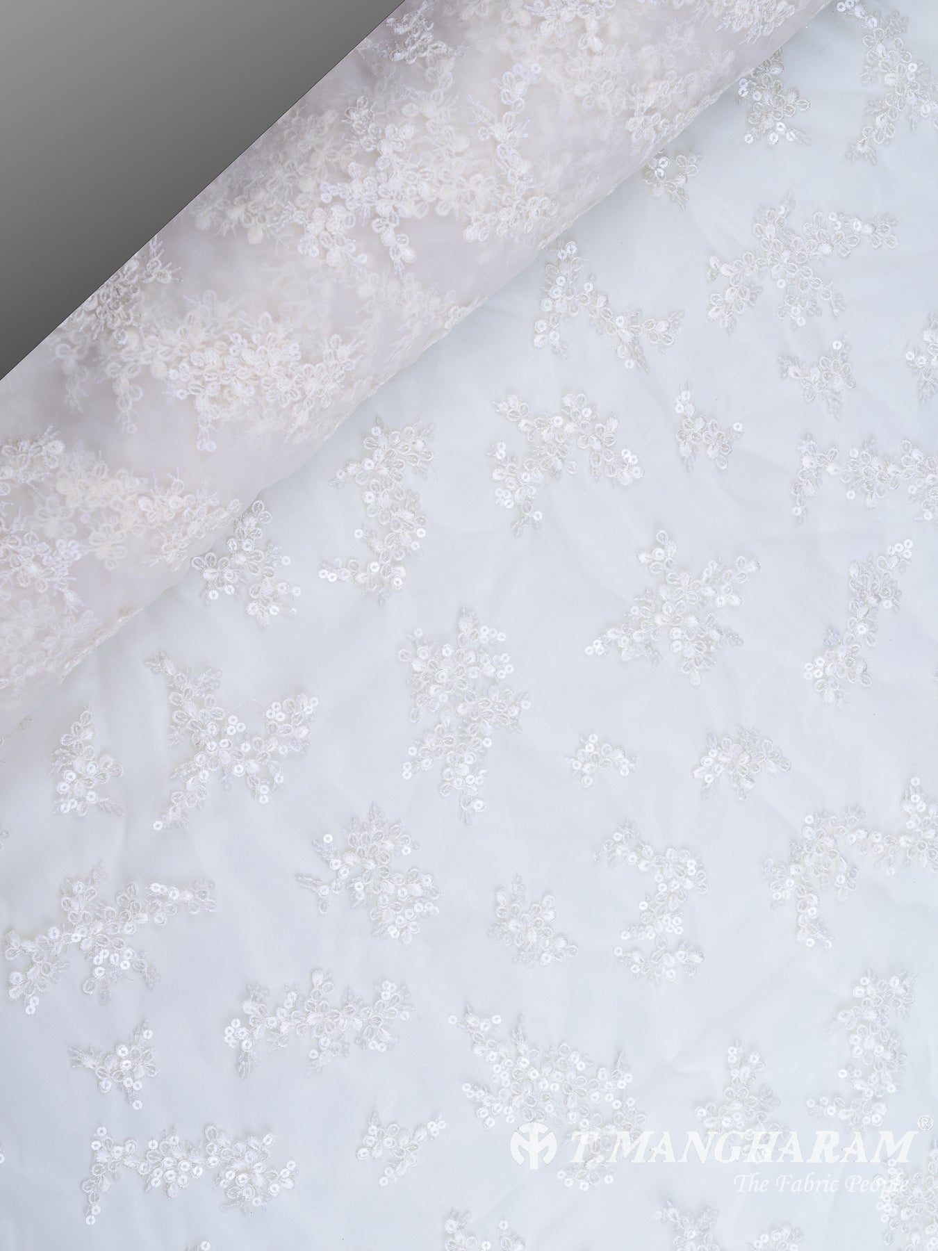 White Fancy Net Fabric - EB5764 view-2
