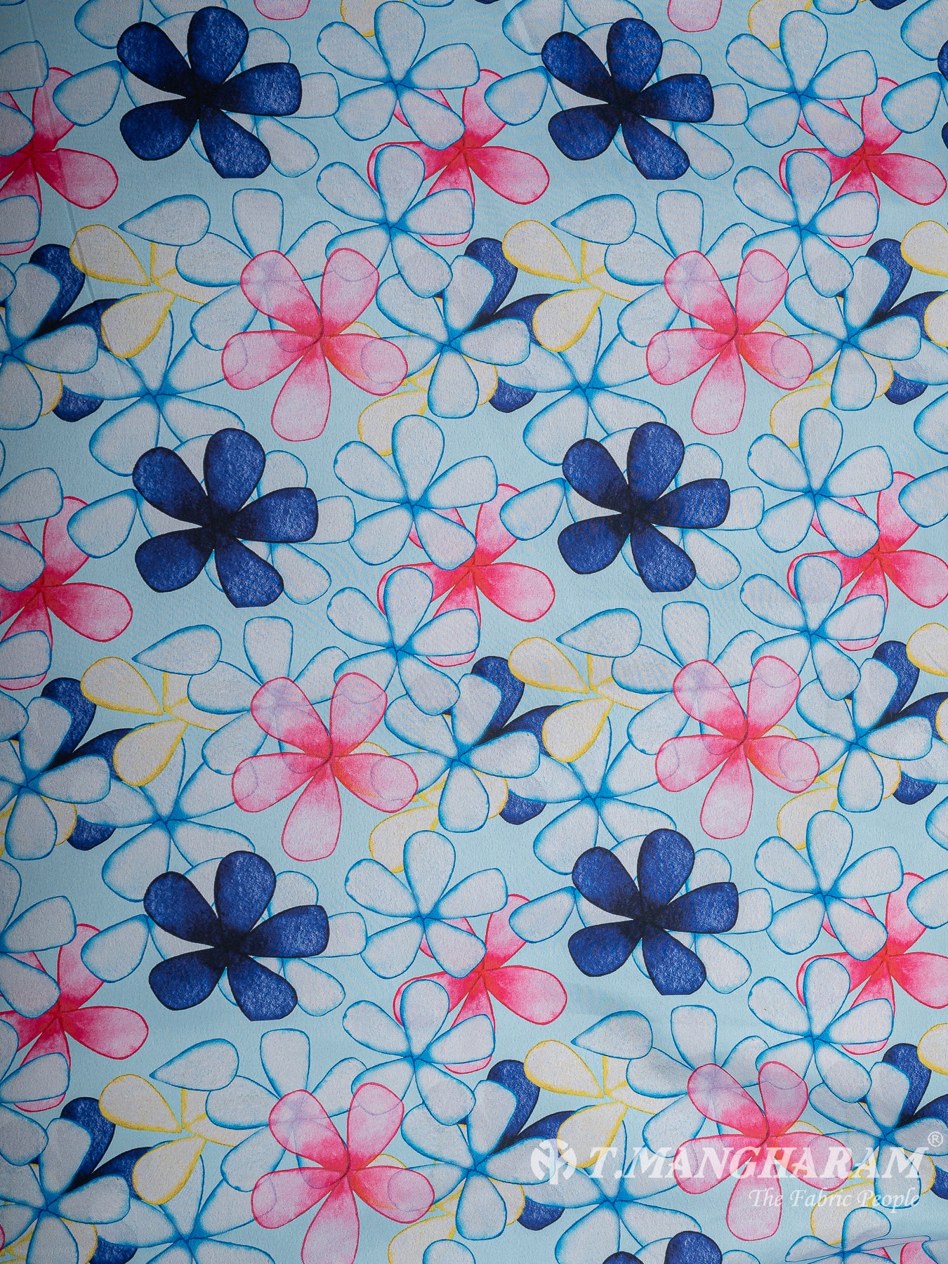 Blue Crepe Fabric - EC11213