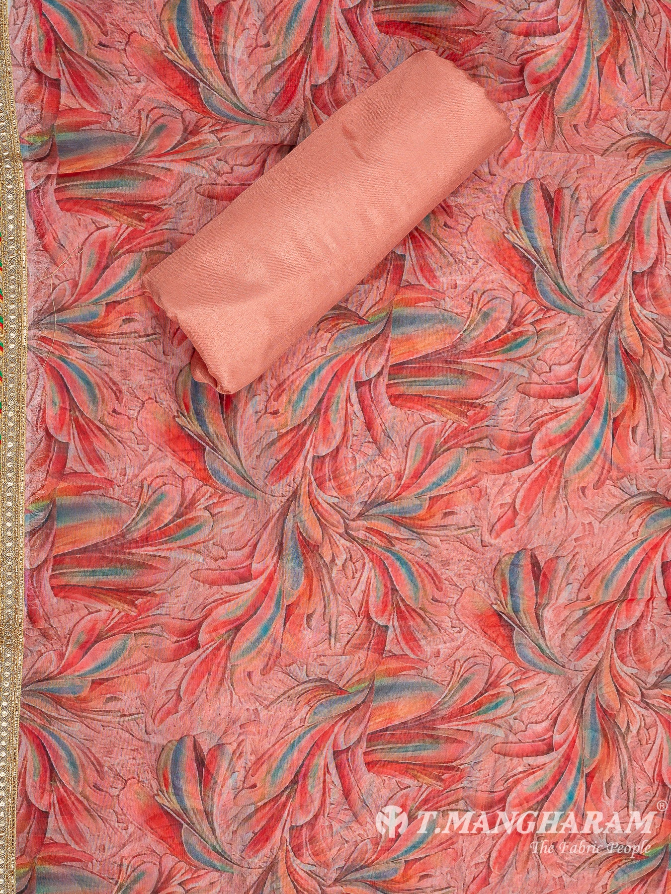 Multicolor Organza Tissue Chudidhar Fabric Set - EG1853 view-2