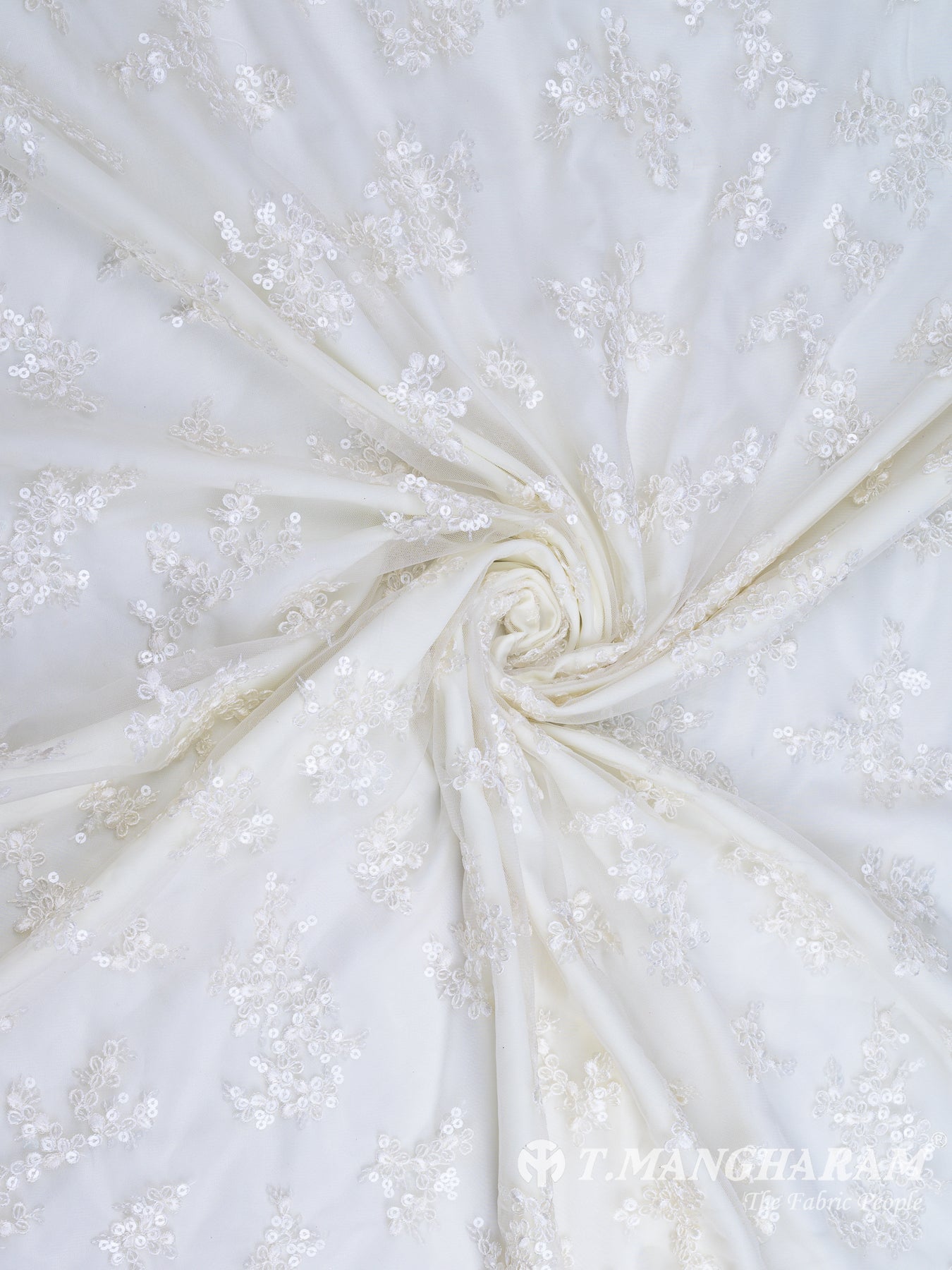 White Fancy Net Fabric - EB5764 view-1
