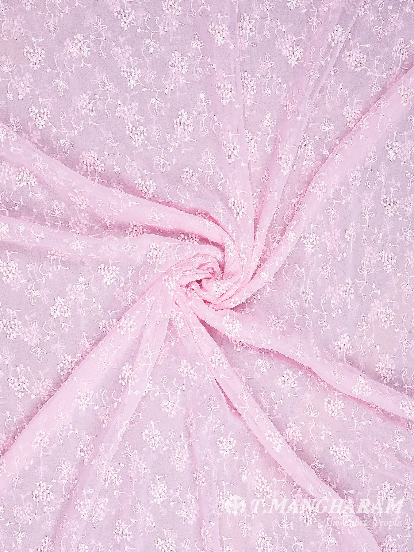 Pink Georgette Fabric - EC8151 view-1