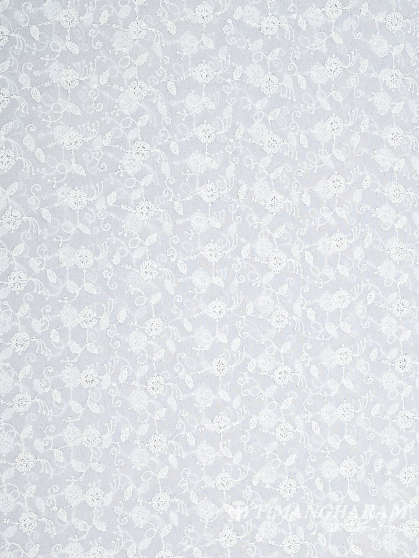 White Georgette Fabric - EB6248 view-3