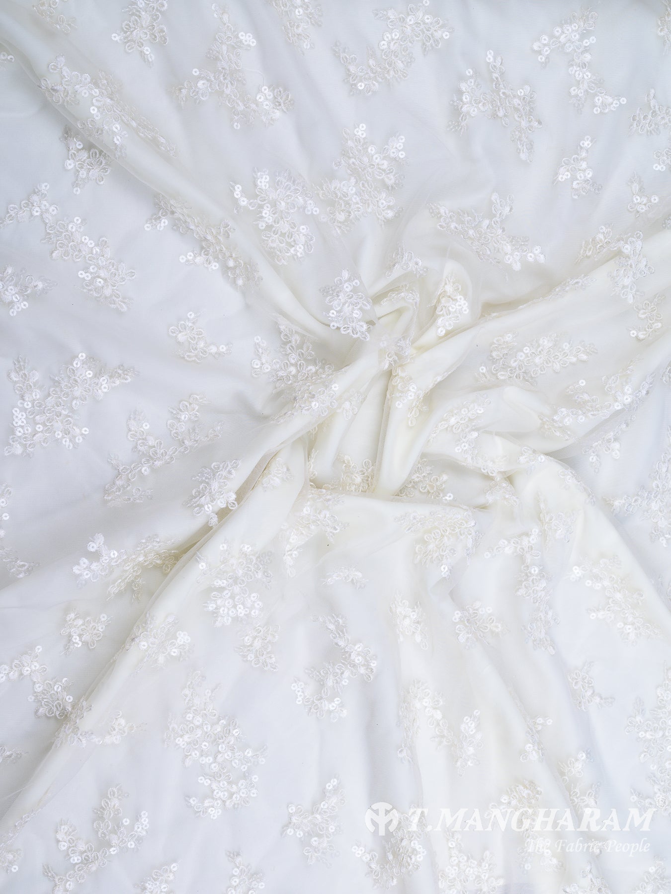 White Fancy Net Fabric - EB5764 view-4