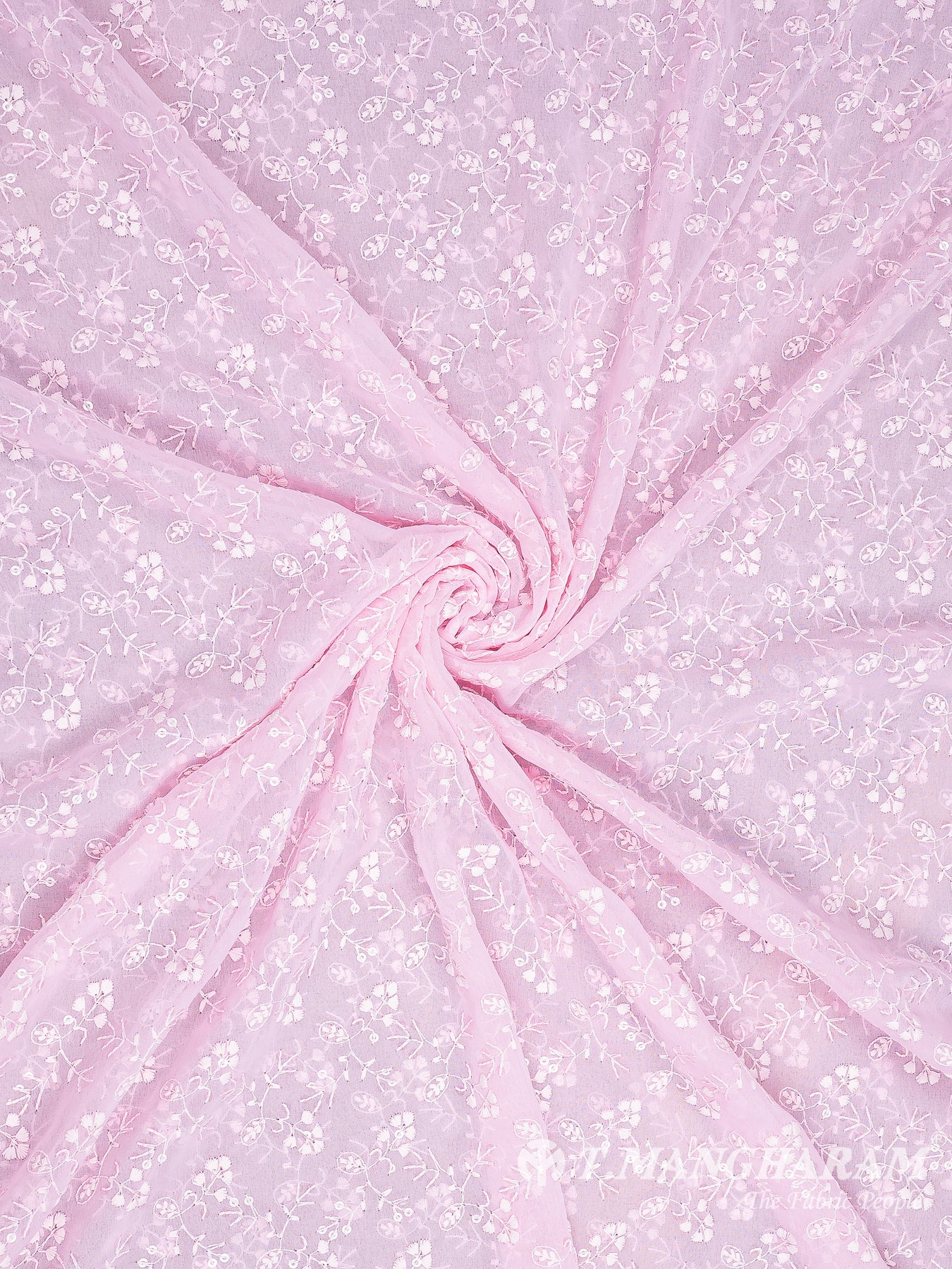 Pink Georgette Fabric - EC8148 view-1