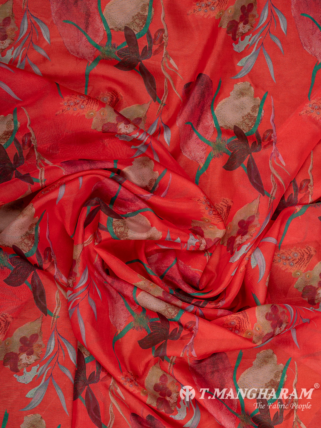 Red Organza Fabric - EC11191