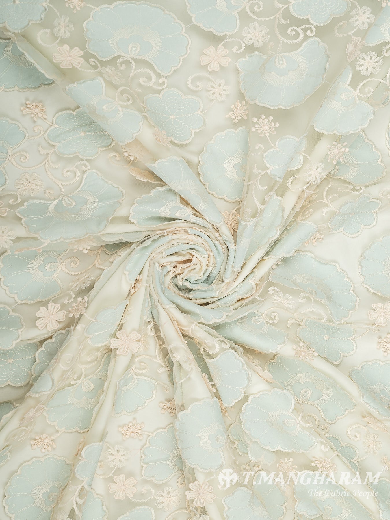 Blue Georgette Fabric - EA2896 view-1