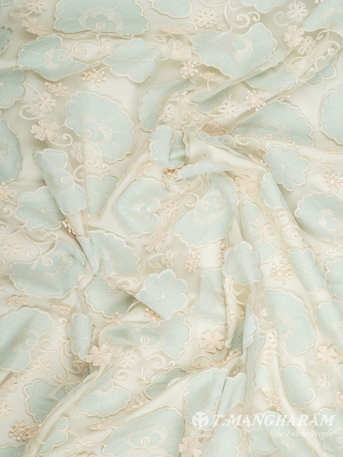 Blue Georgette Fabric - EA2896 view-4