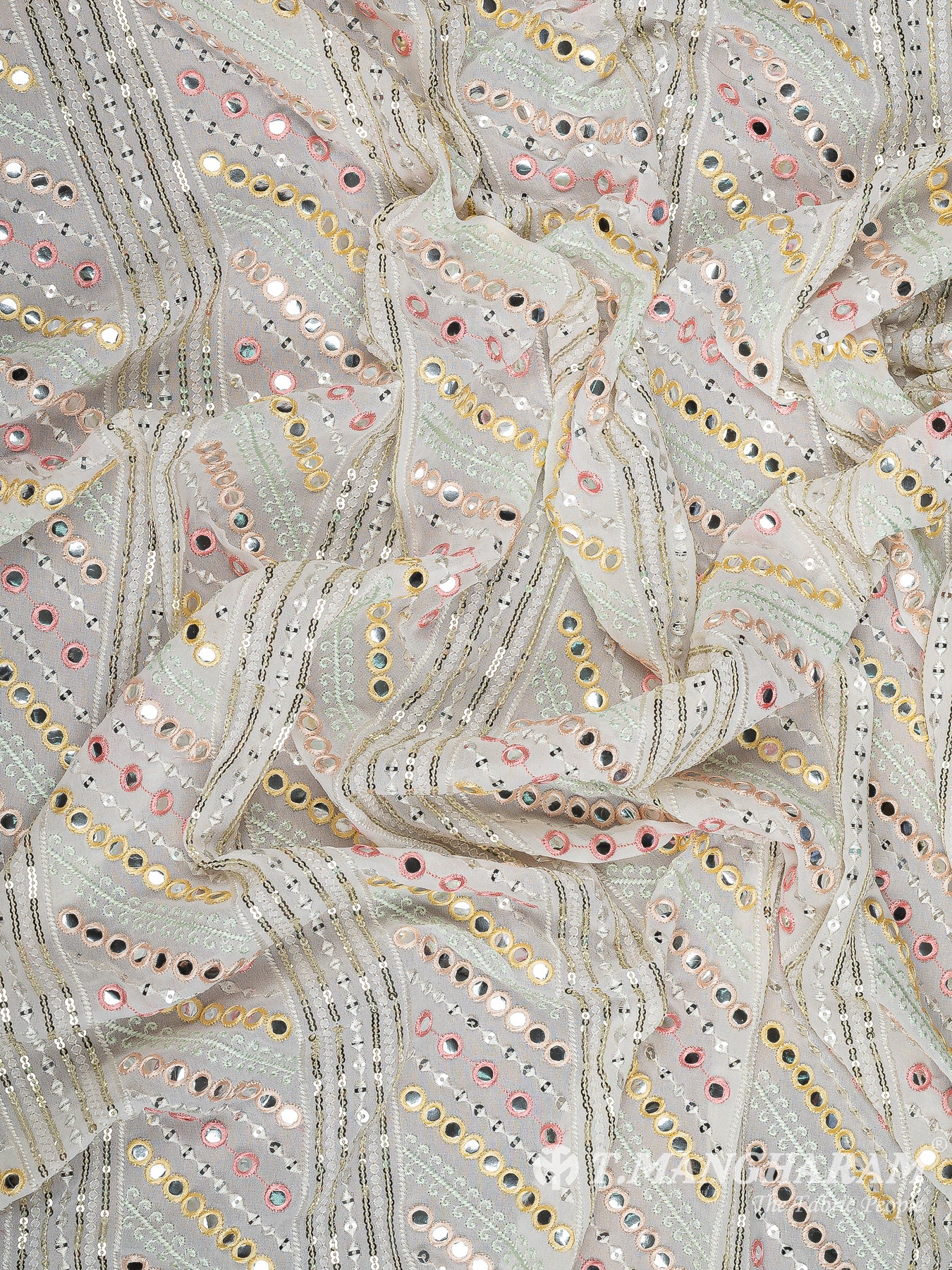 White Georgette Fabric - EB8328